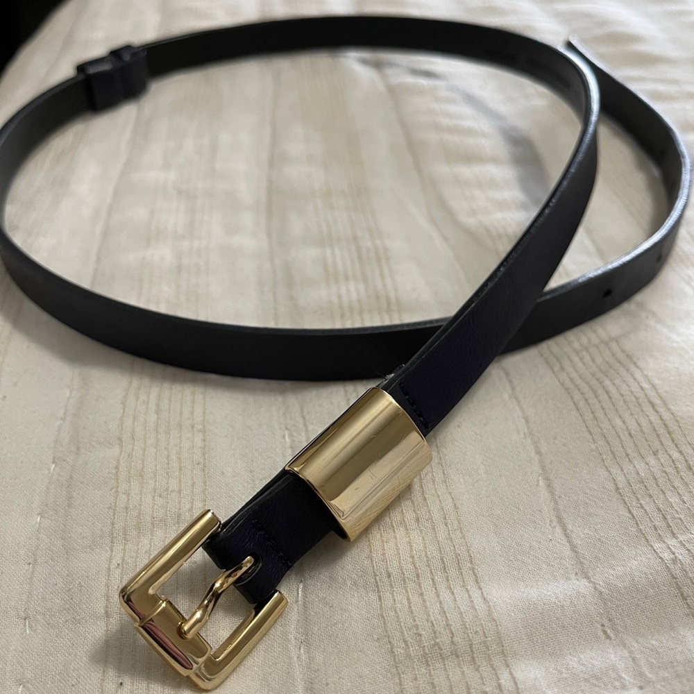 The Limited Faux Leather Navy Belt